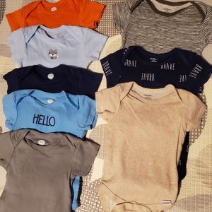 Bundle of baby boy onesies